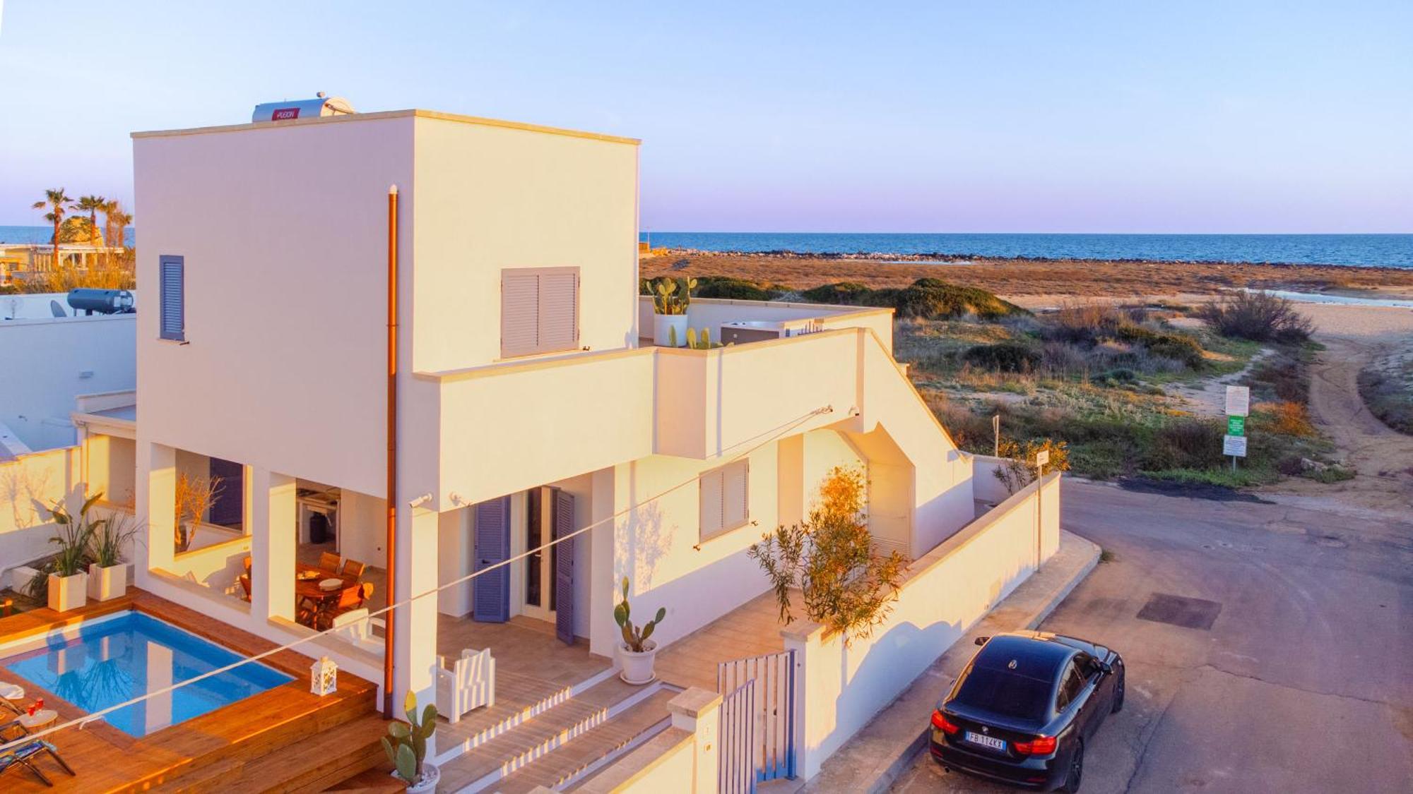 Villette Lux Fronte Spiaggia - Torre Pali Exteriér fotografie